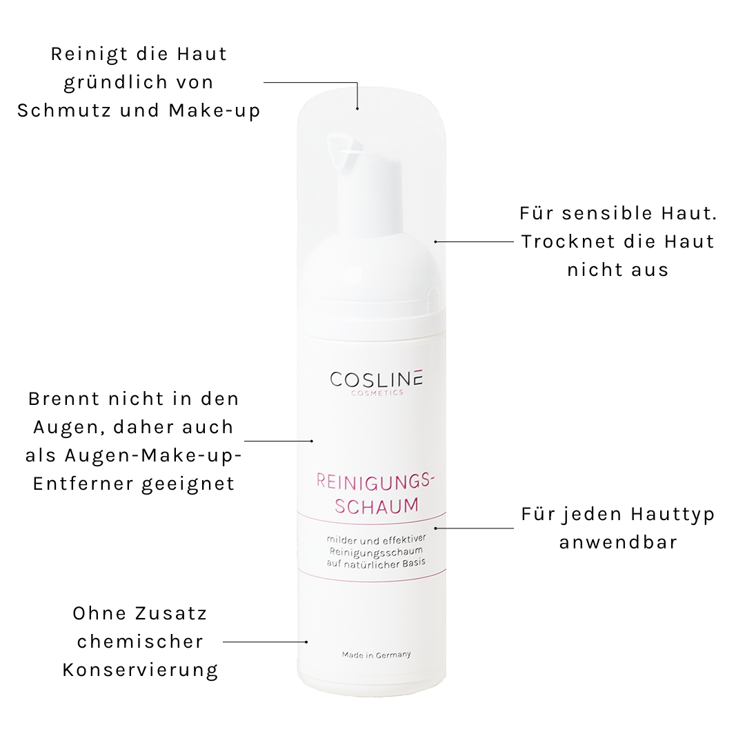 COSLINE Reinigungsschaum 150 ml Benefits