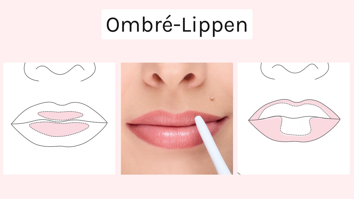 Volle Lippen schminken mit der Ombré-Technik