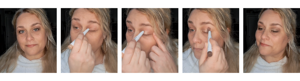 Eyeshadow-Technik bei Schlupflidern