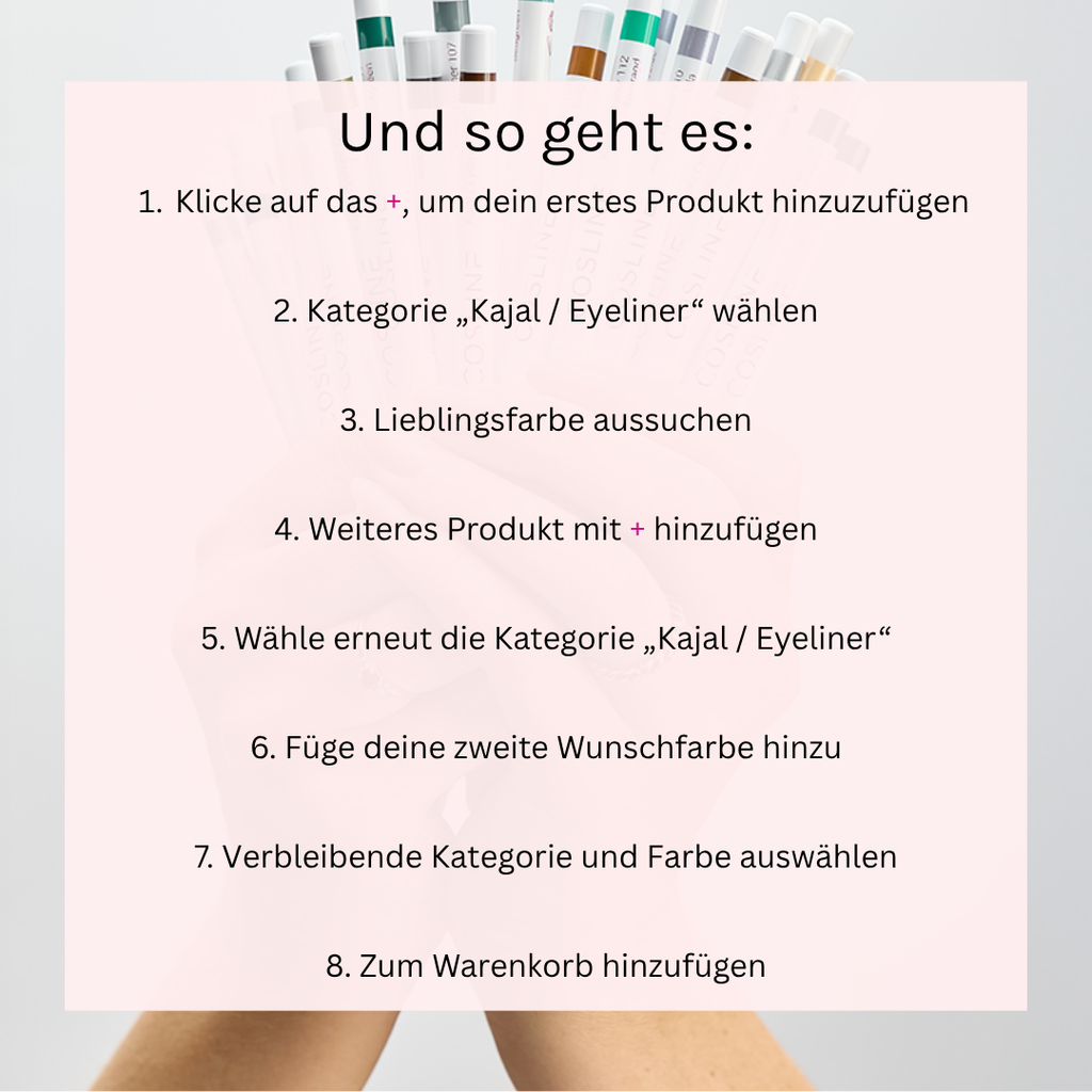 COSLINE Kajal / Eyeliner Trio So geht es