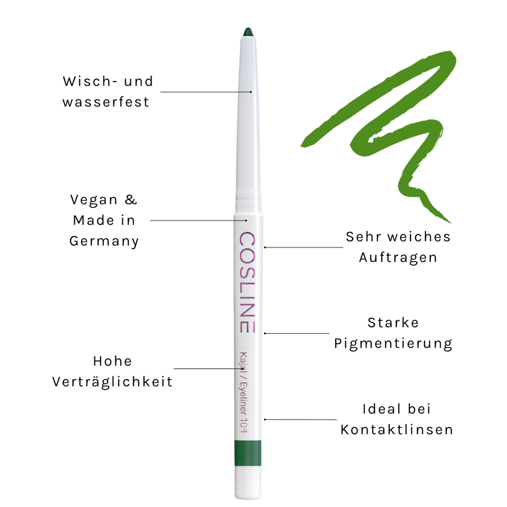 COSLINE | Kajal / Eyeliner Evergreen 104 Vorteile