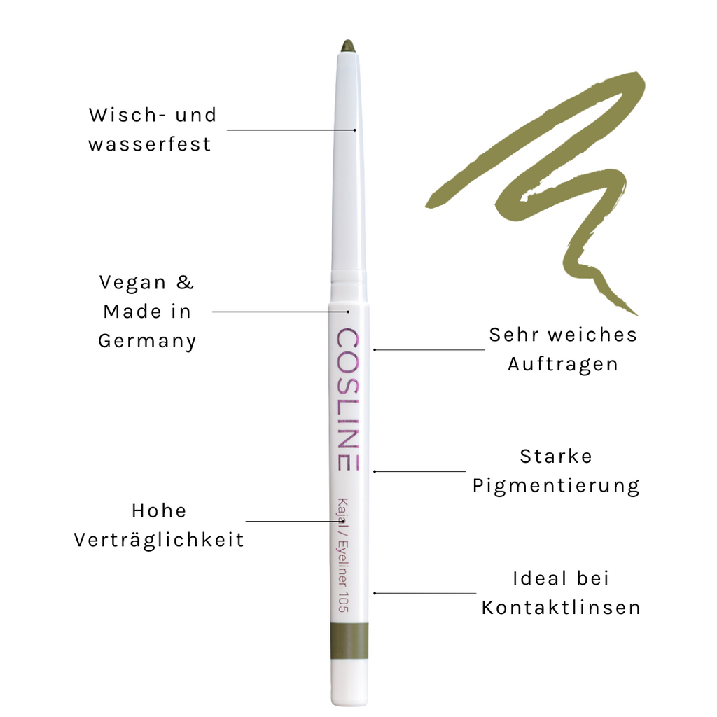 COSLINE | Kajal / Eyeliner Olive 105 Vorteile