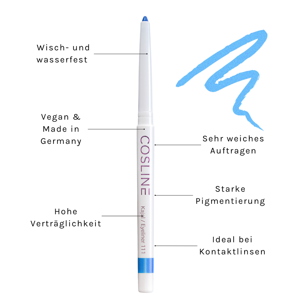 COSLINE | Kajal / Eyeliner Iceblue 111 Vorteile