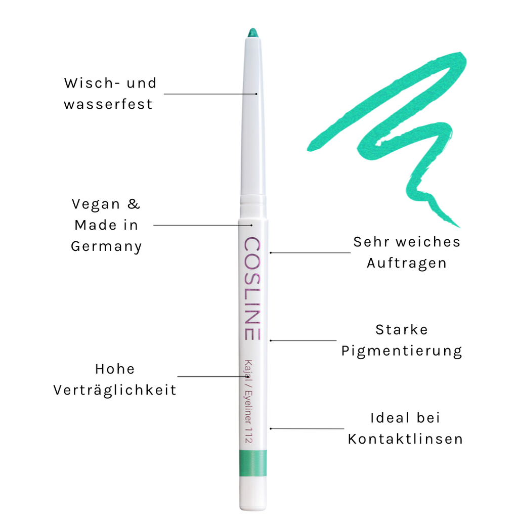 COSLINE | Kajal / Eyeliner Smaragd 112 Vorteile