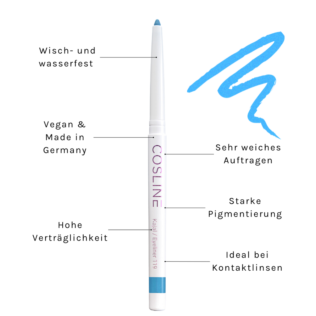 COSLINE | Kajal / Eyeliner Lightblue 119 Vorteile