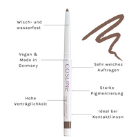 COSLINE | Kajal / Eyeliner / Augenbrauenstift Chocolate 121 Vorteile