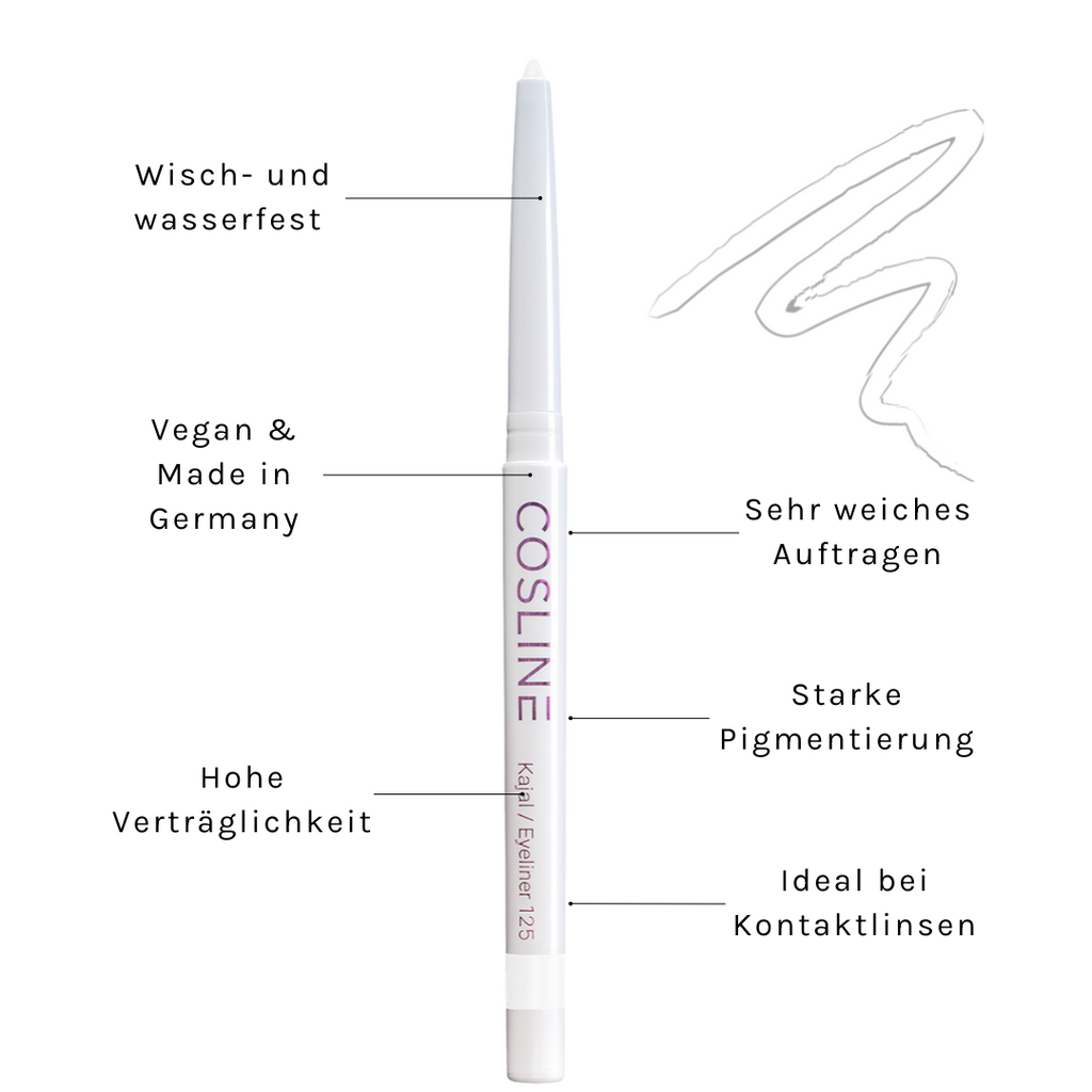 COSLINE Kajal / Eyeliner White 125 Vorteile