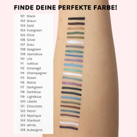cosline kajal / eyeliner trio swatches