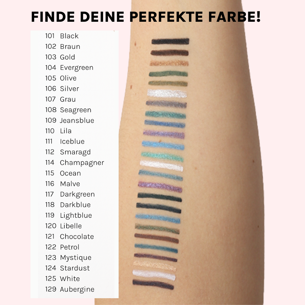 cosline kajal / eyeliner trio swatches