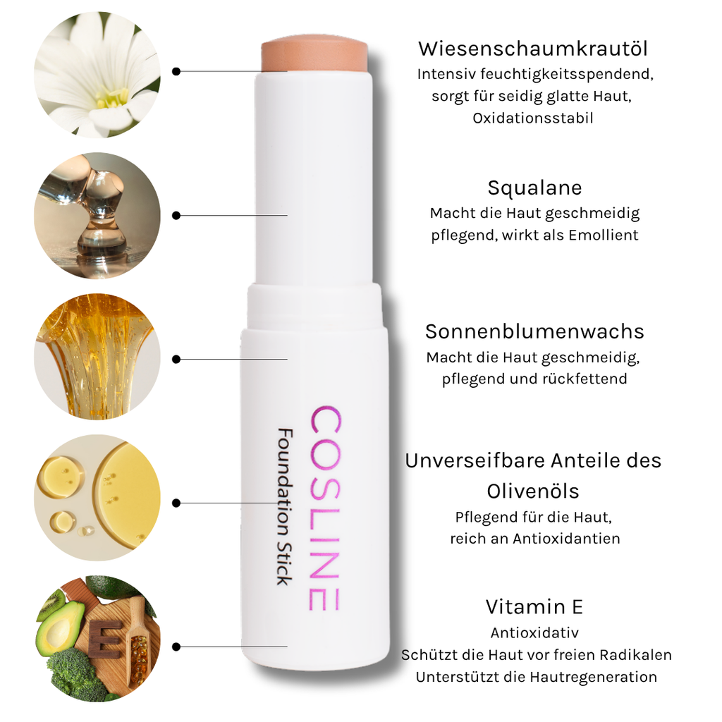 COSLINE Inhaltsstoffe Foundationstick
