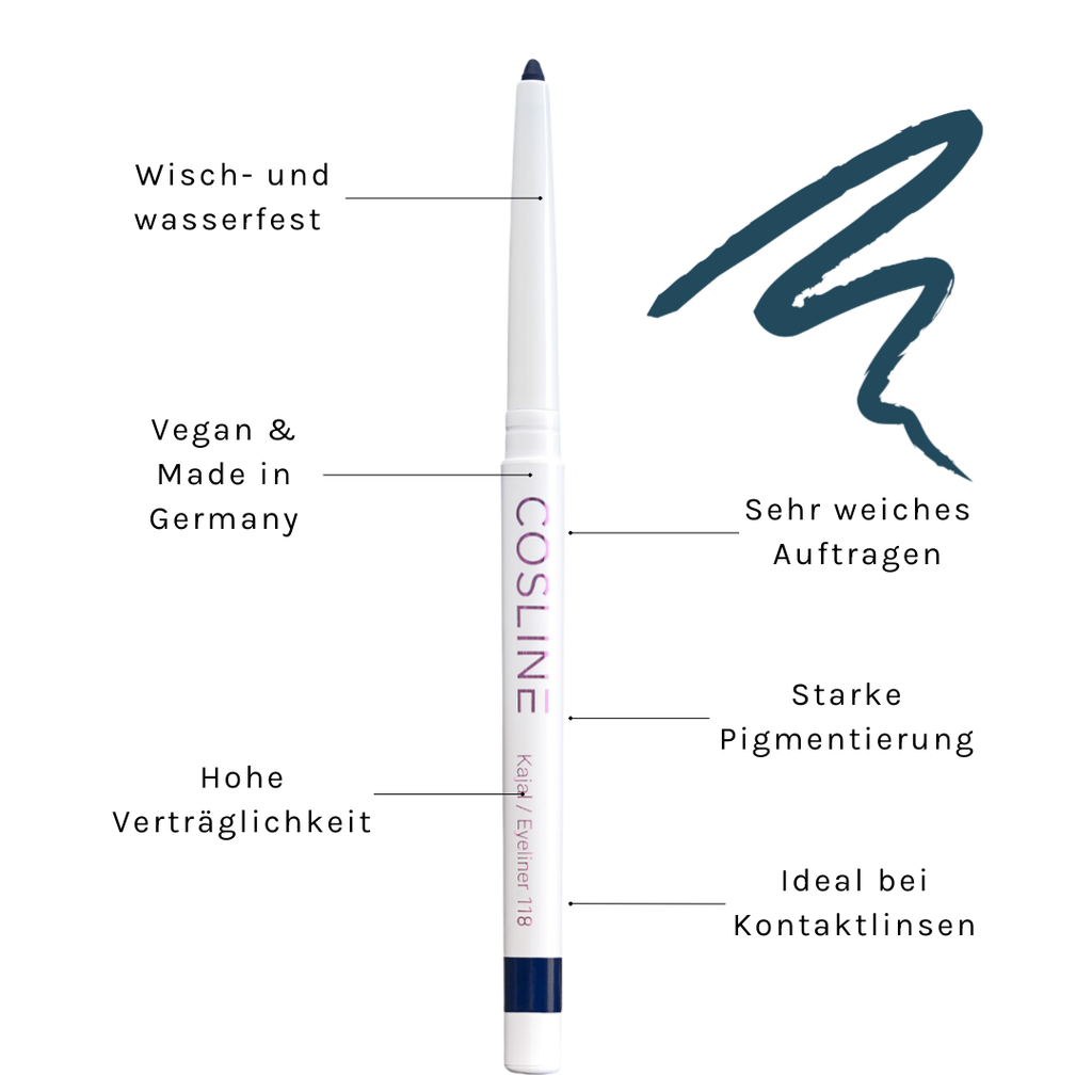 COSLINE Kajal / Eyeliner Darkblue 118 Benefits