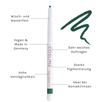 COSLINE Kajal / Eyeliner Darkgreen 117 grünes Auge Benefits
