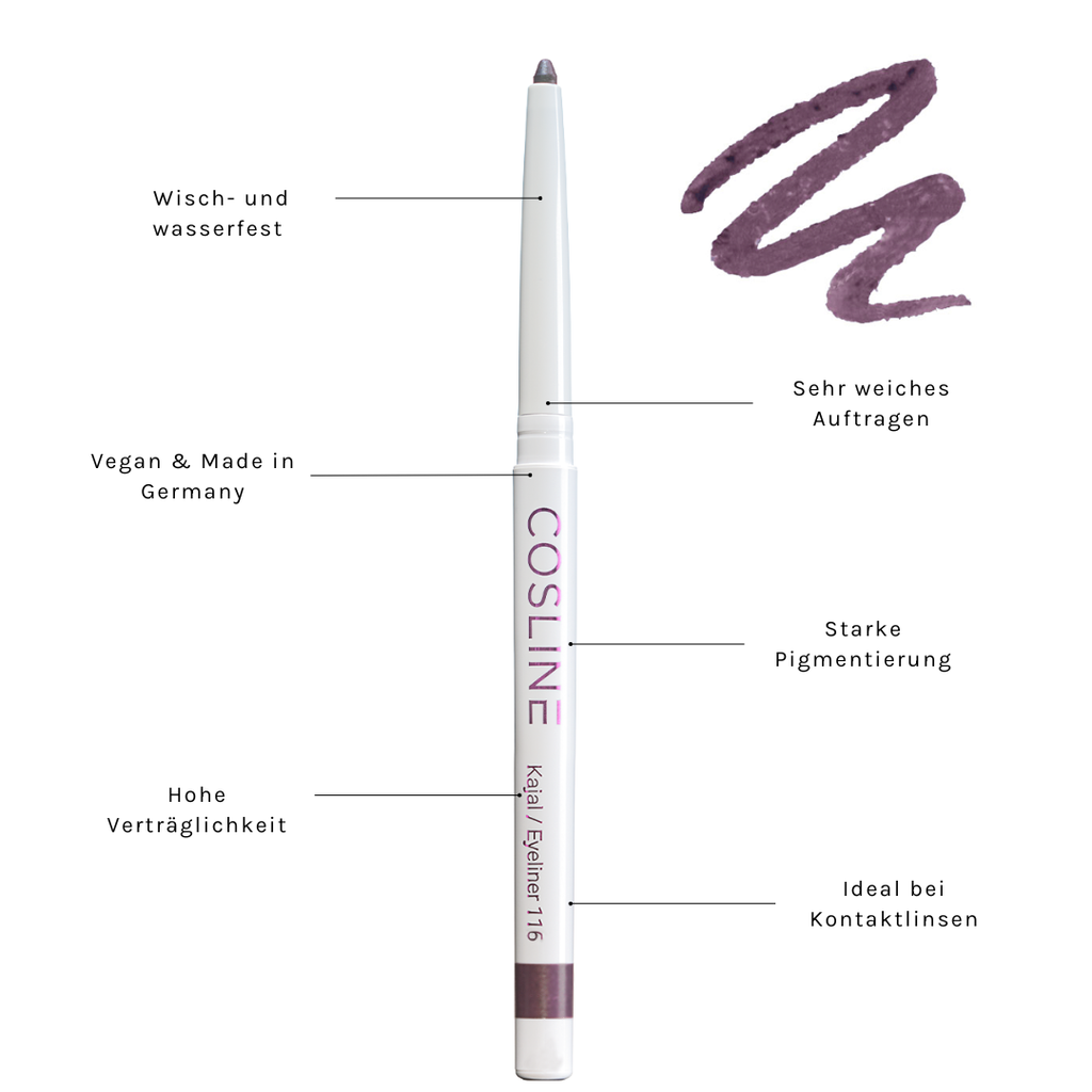 COSLINE Kajal / Eyeliner Malve 116 Vorteile