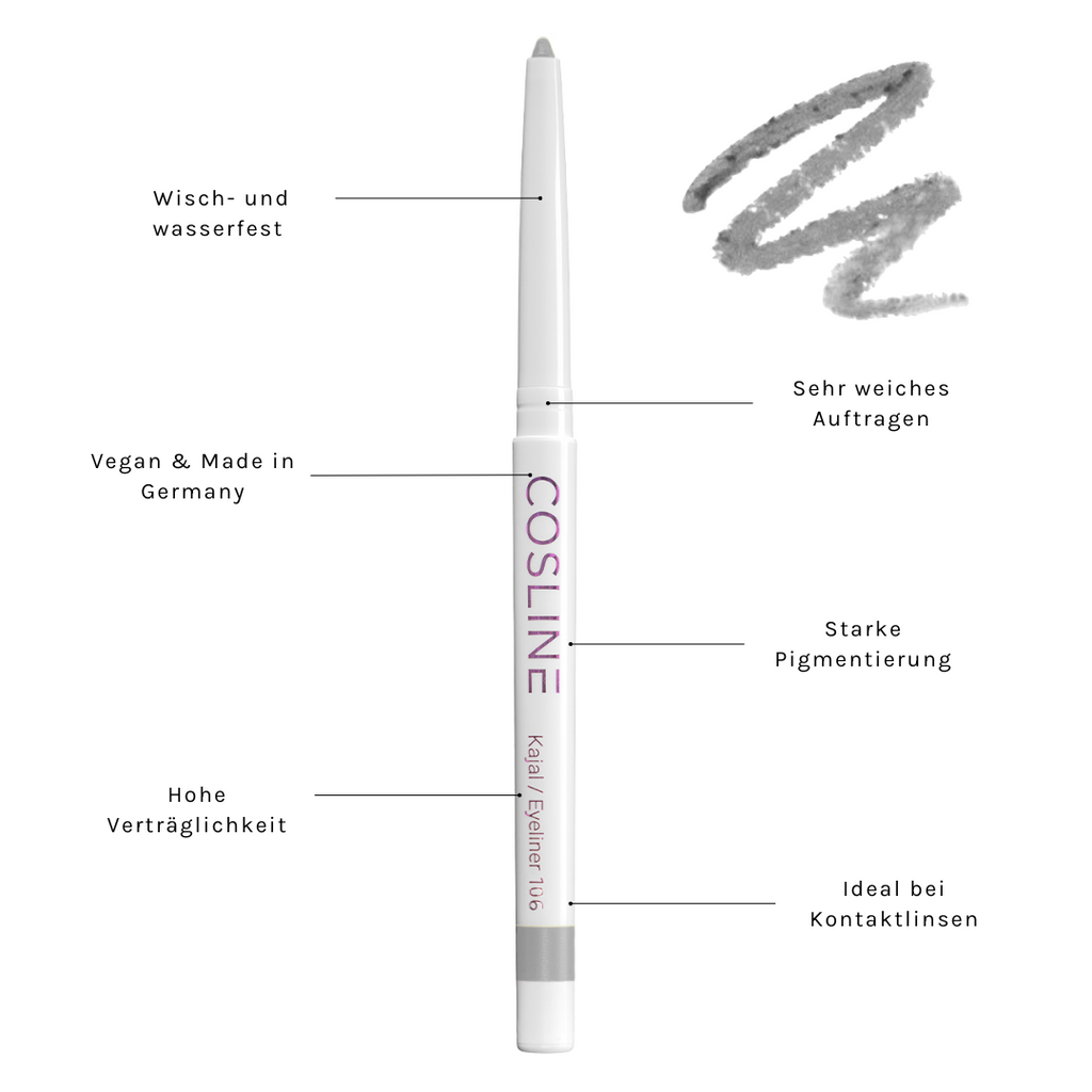 COSLINE Kajal / Eyeliner Silver 106 Benefits