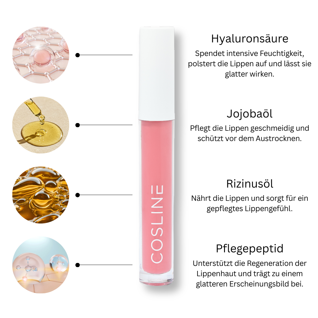 COSLINE Lipgloss Magnolia 452 Inhaltsstoffe NL