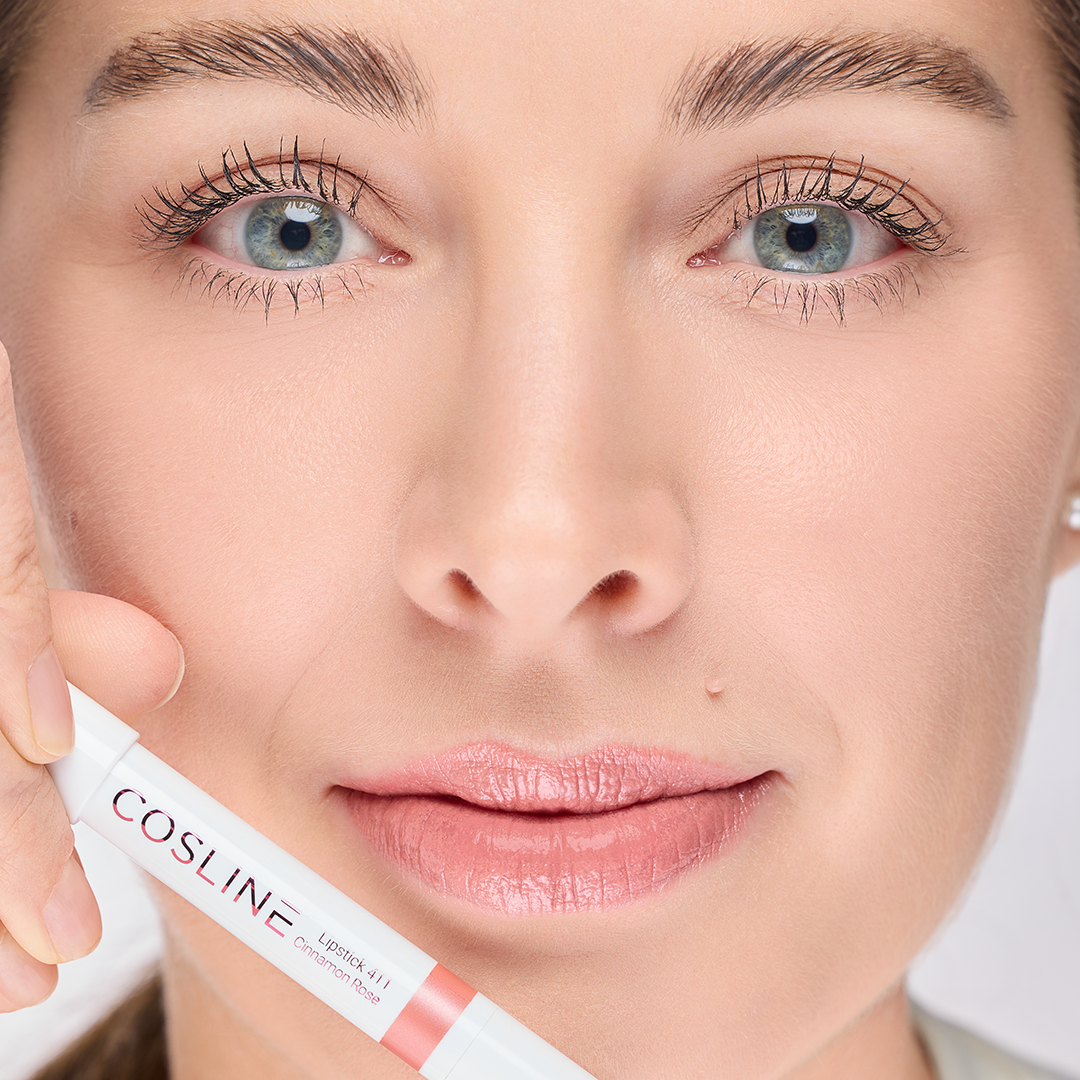 COSLINE Lippenstift Cinnamon Rose 411 | Gesicht