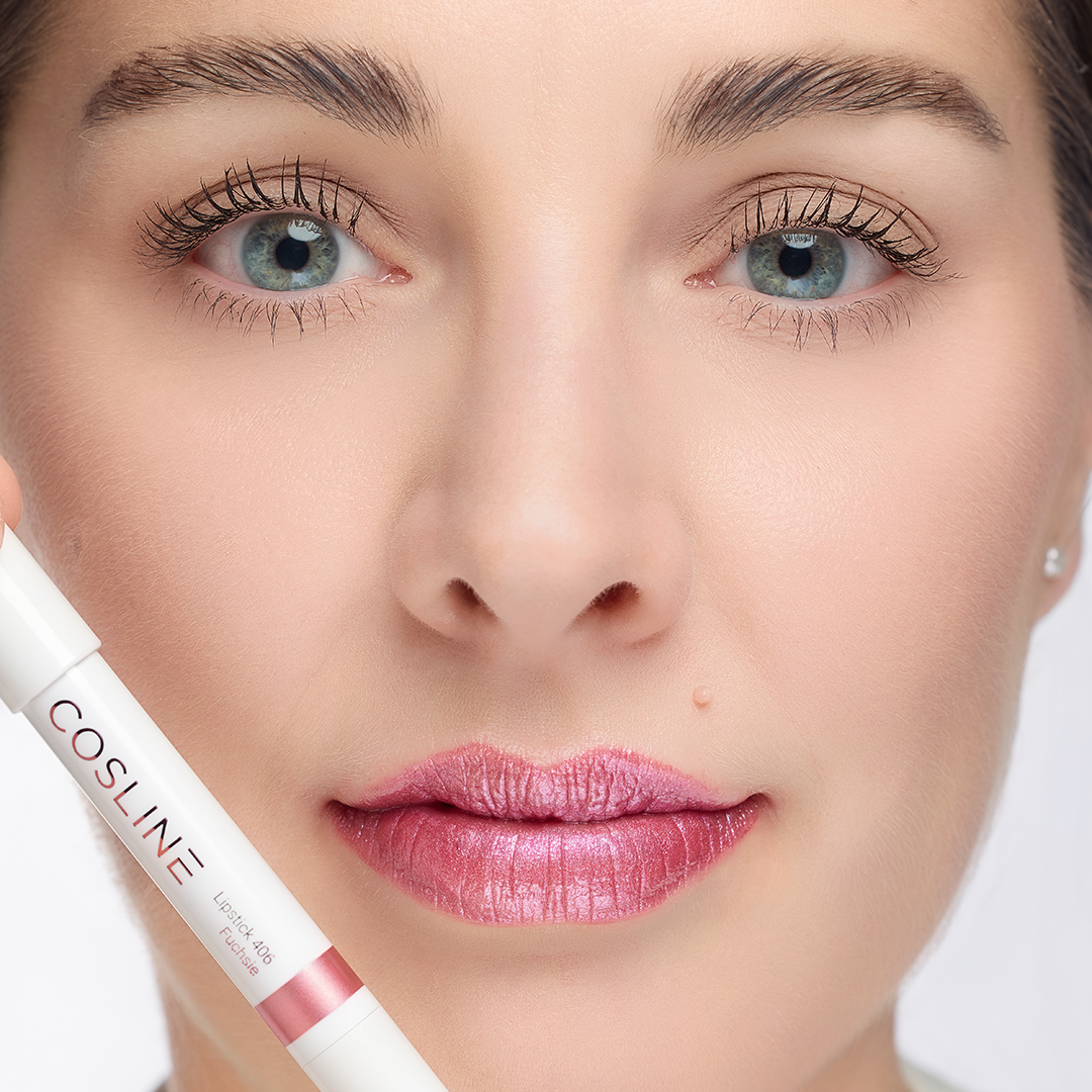COSLINE Lippenstift Fuchsie 406 Gesicht