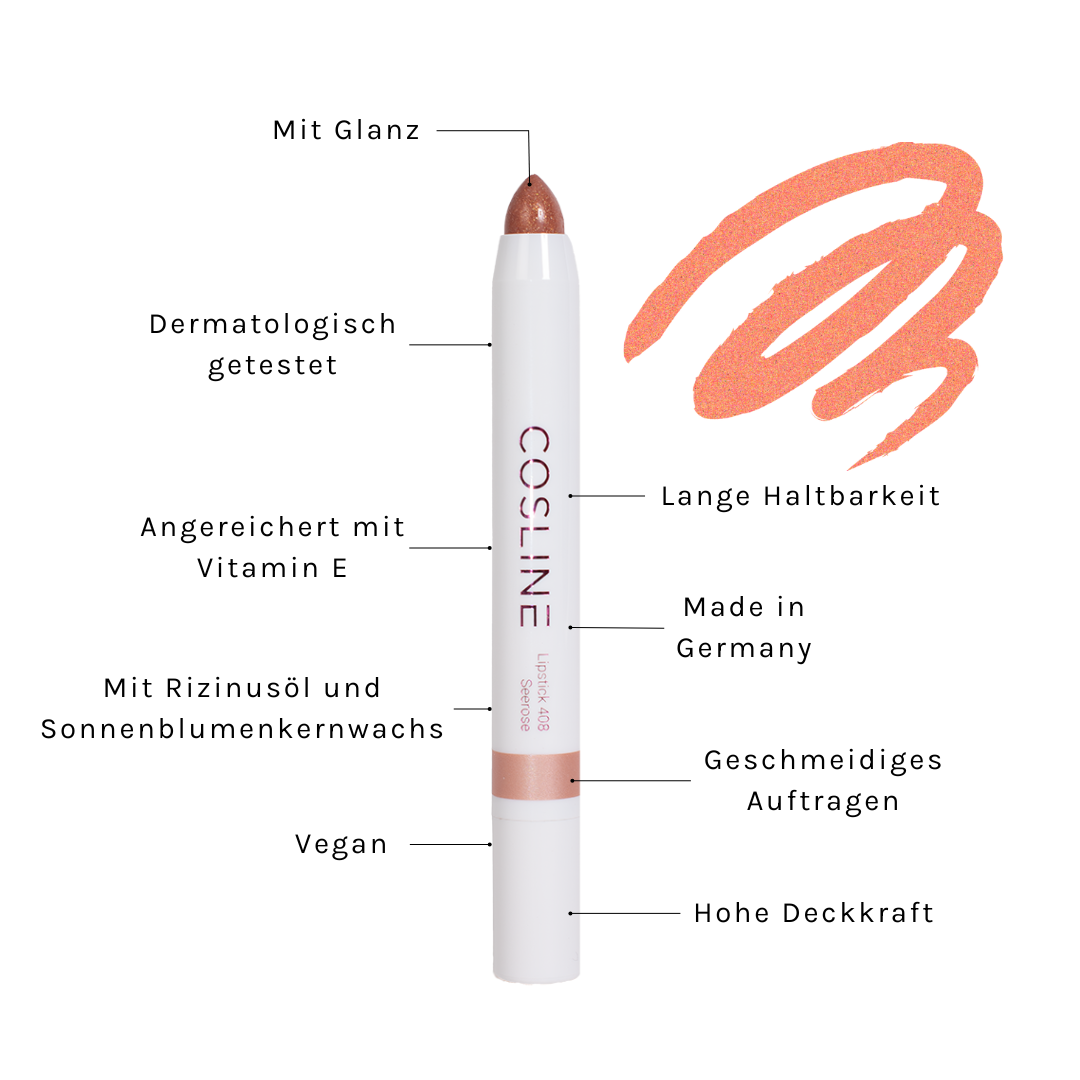 COSLINE Lippenstift Seerose 408 Benefits