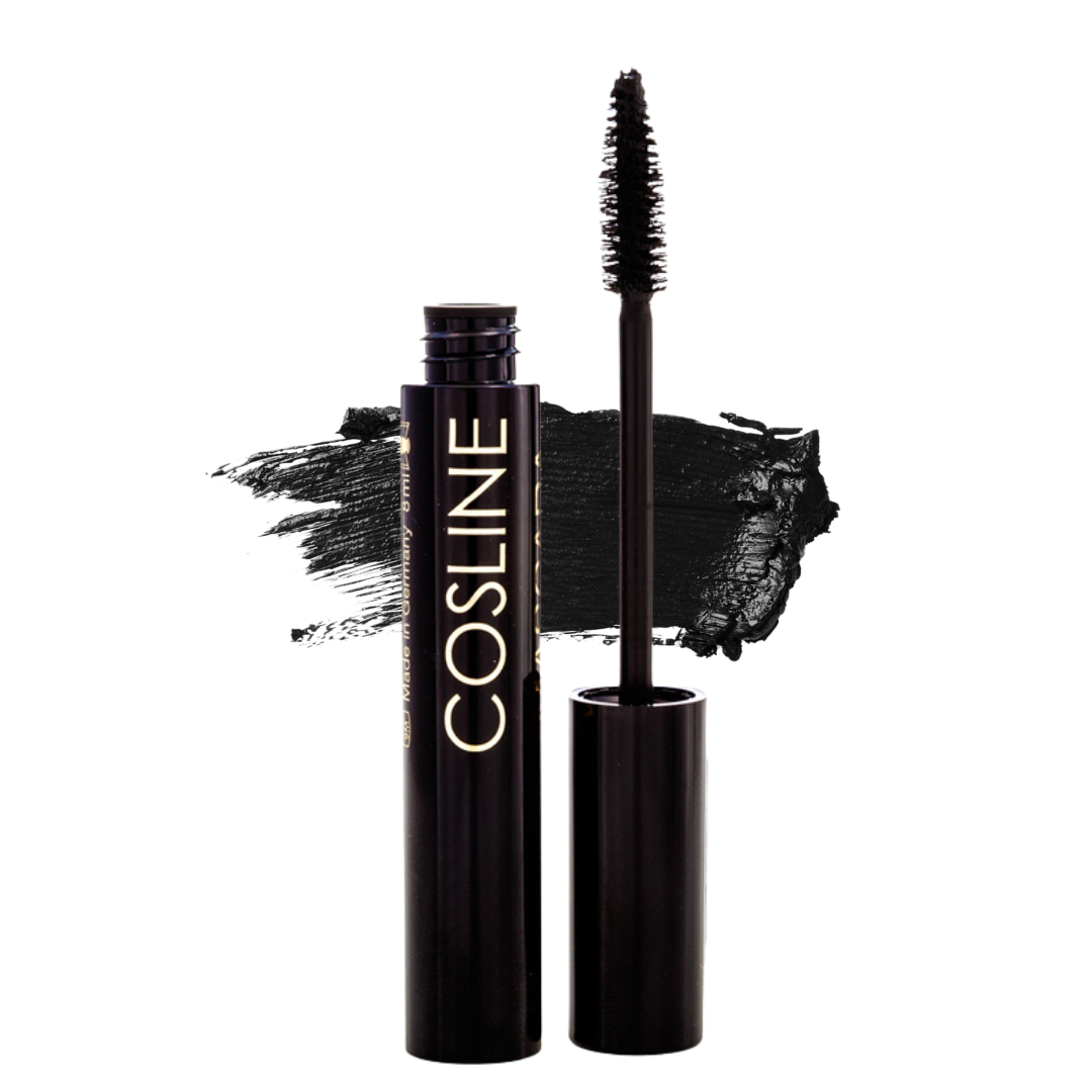 Schwarze Wasserfeste Mascara Für Dünne Wimpern | Mit Mini-Bürste Für Präzises Auftragen, Voluminös & Klumpenfrei
