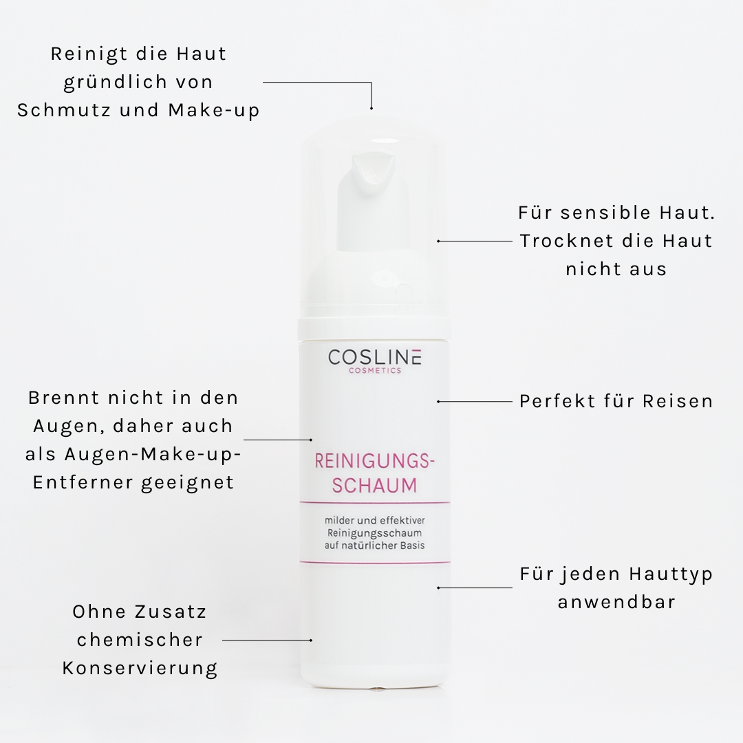 COSLINE Reinigungsschaum 50ml Benefits