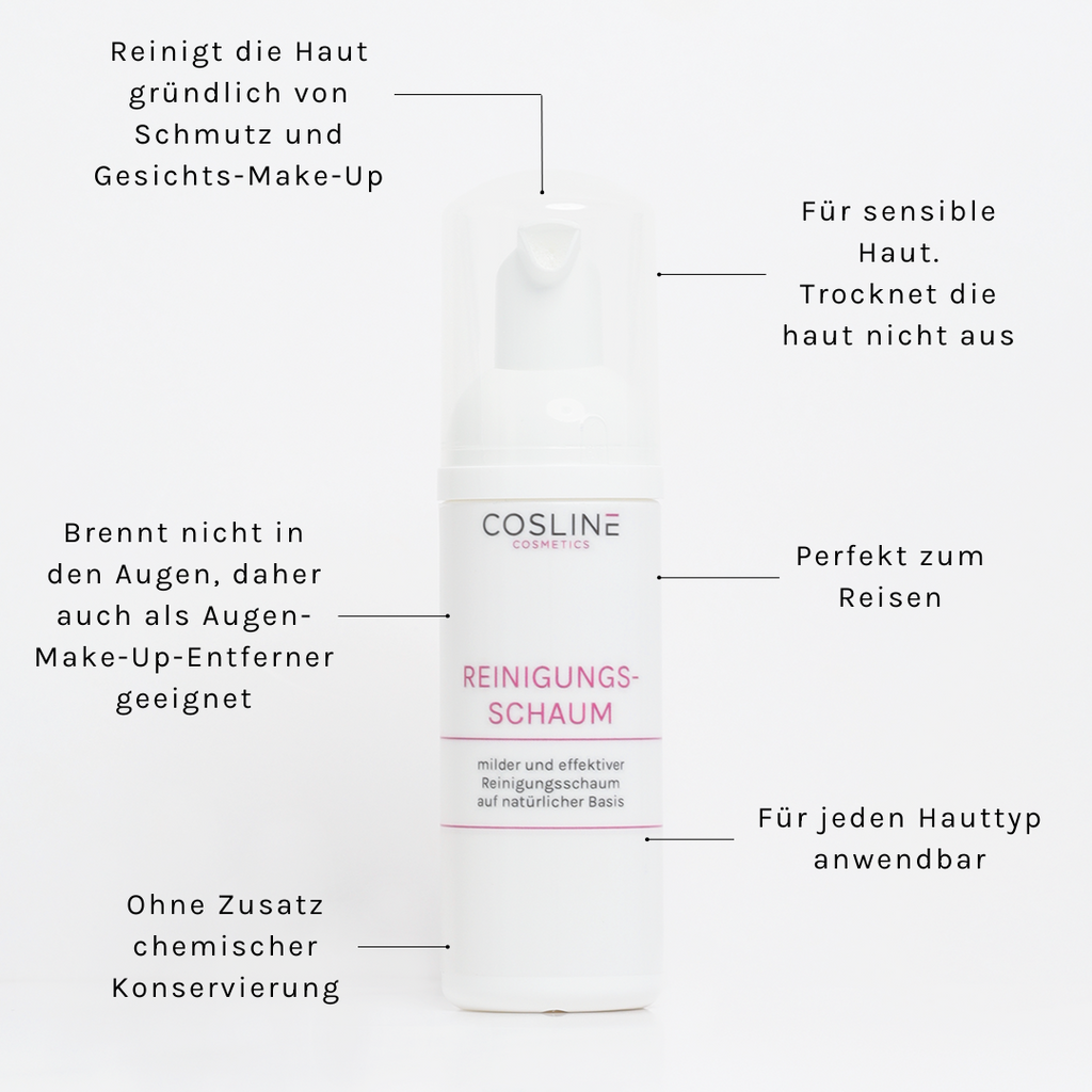 COSLINE Reinigungsschaum 50 ml Benefits